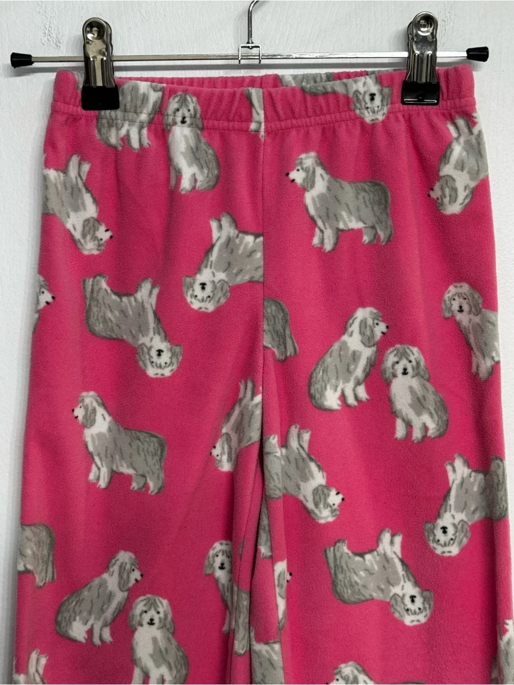 Carter's Hot Pink Dog Print Fleece Pajama Bottoms